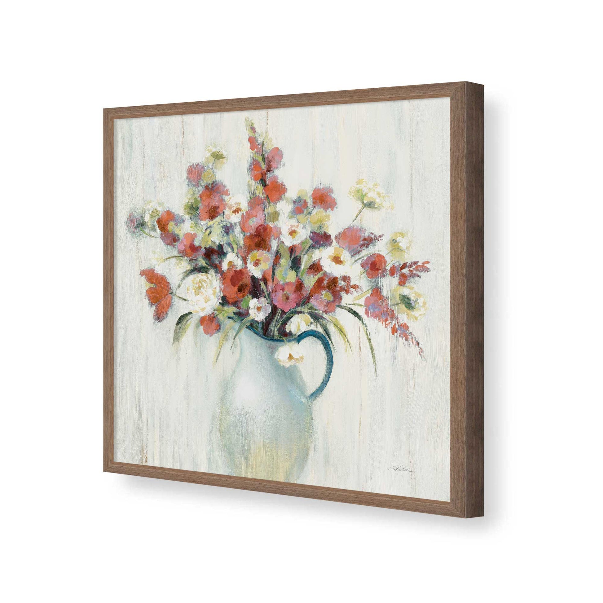 [Color:Walnut], Picture of art in a Walnut frame of the corner