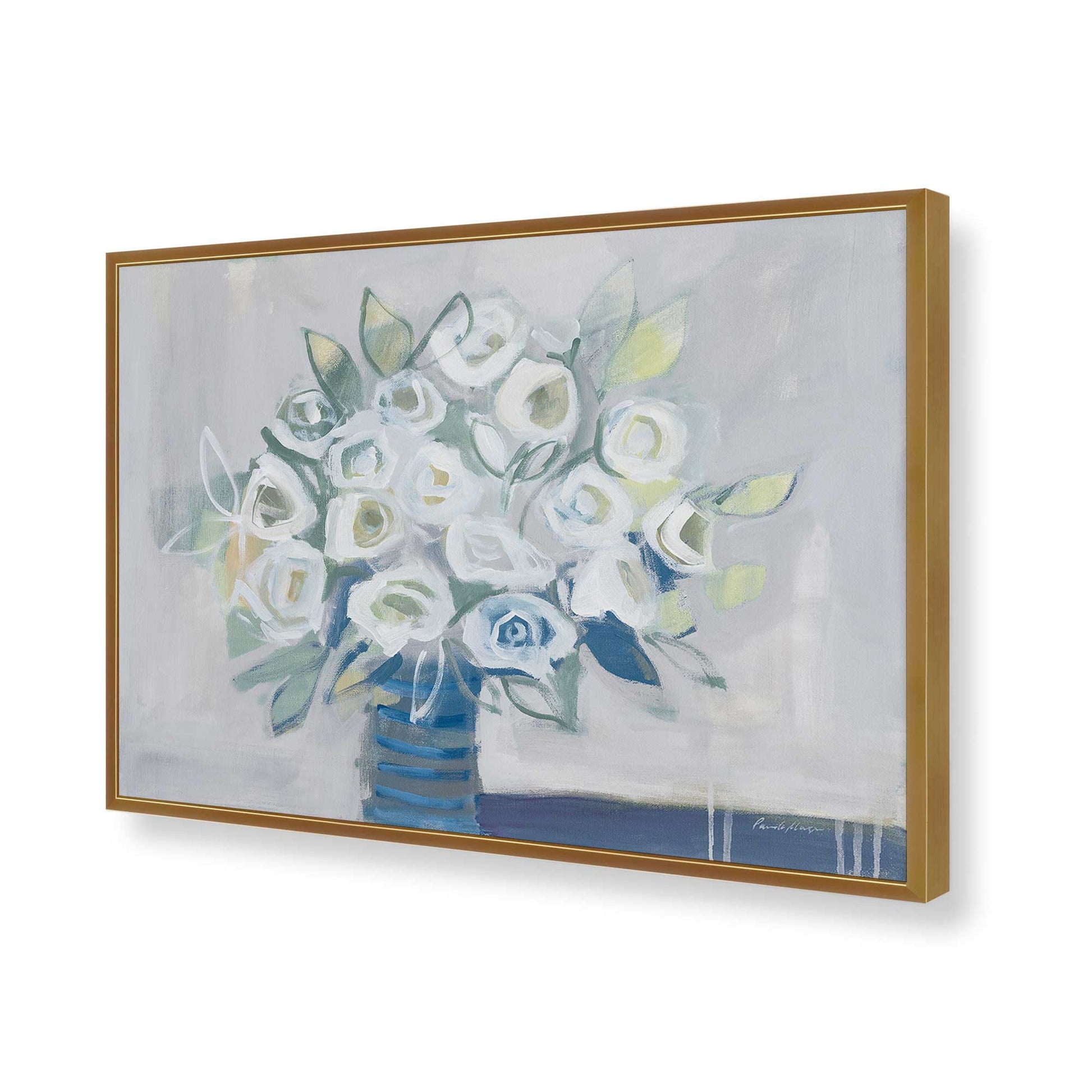 [Color:Polished Gold], Picture of art in a Polished Gold frame of the corner