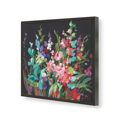 [Color:Satin Black], Picture of art in a Satin Black frame of the corner