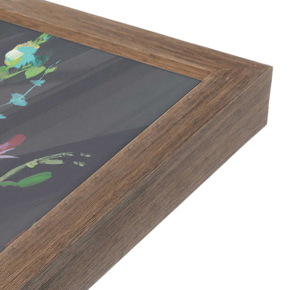 [Color:Walnut], Picture of art in a Walnut frame at an angle
