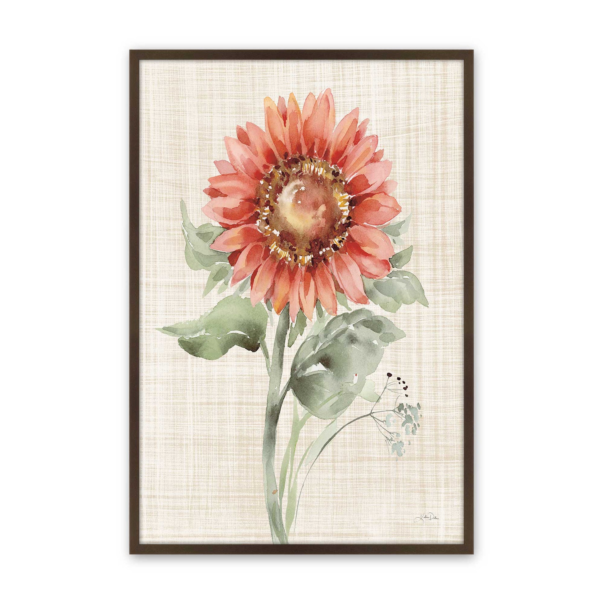 [Color:Brown], Picture of art in a Brown frame
