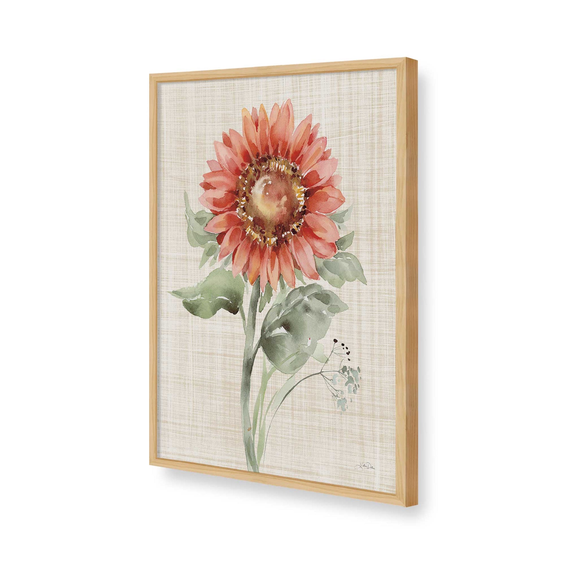 [Color:American Maple], Picture of art in a American Maple frame of the corner