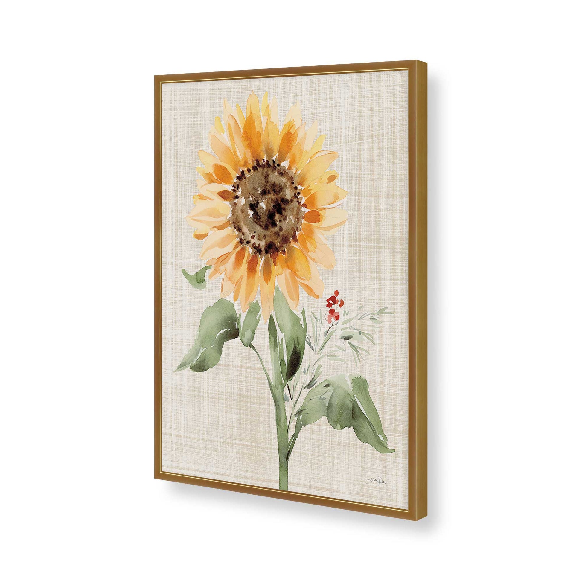 [Color:Polished Gold], Picture of art in a Polished Gold frame of the corner