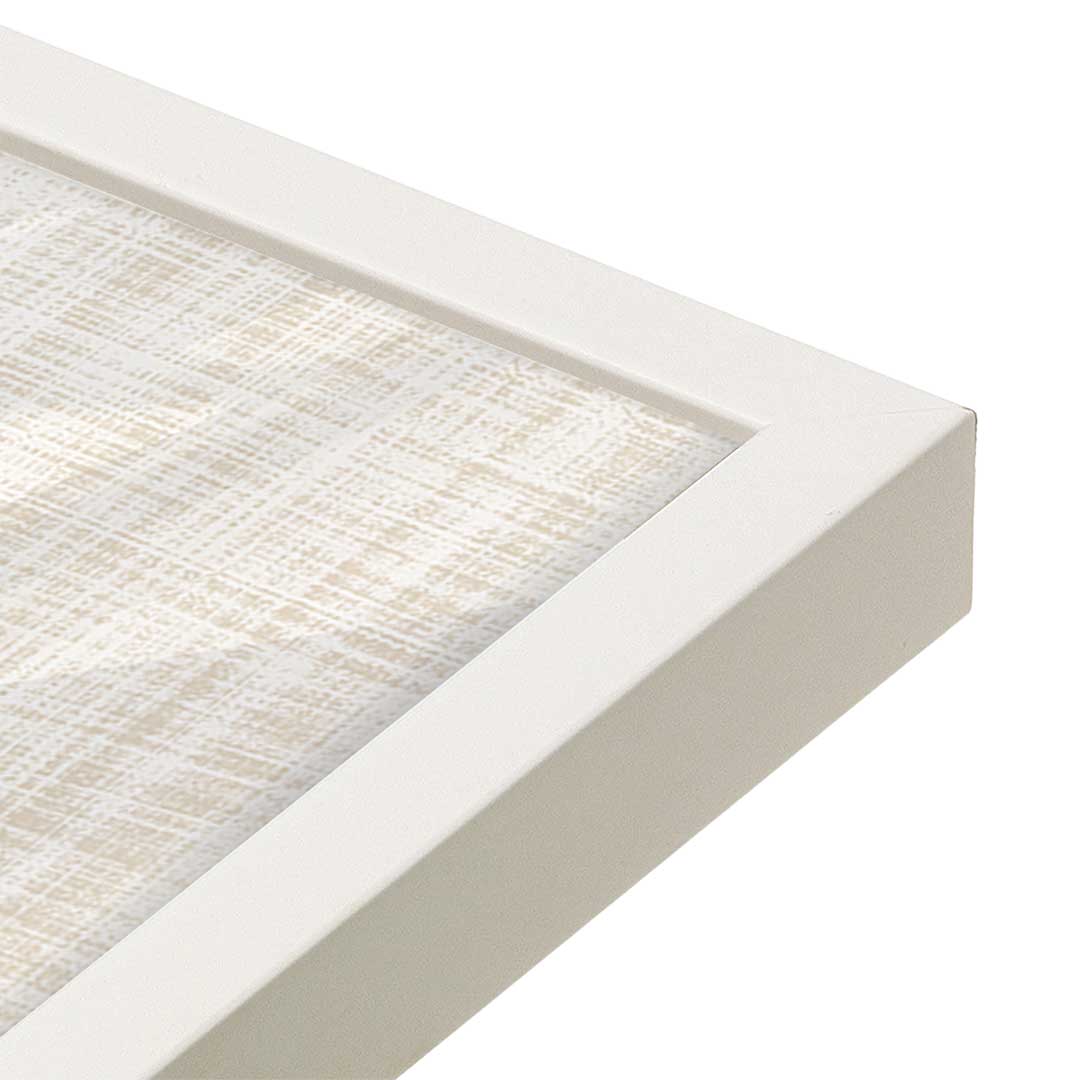 [Color:Opaque White], Picture of art in a Opaque White frame at an angle
