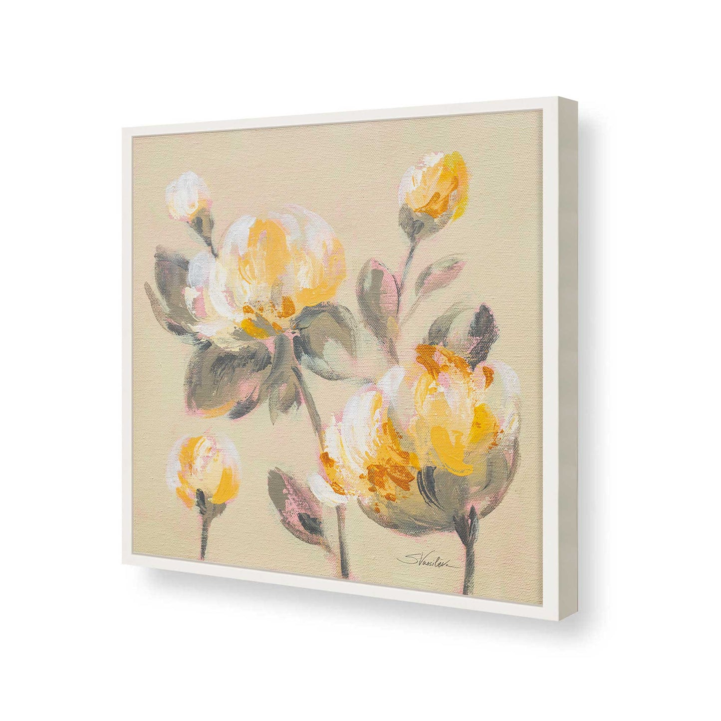 [Color:Opaque White], Picture of art in a Opaque White frame of the corner