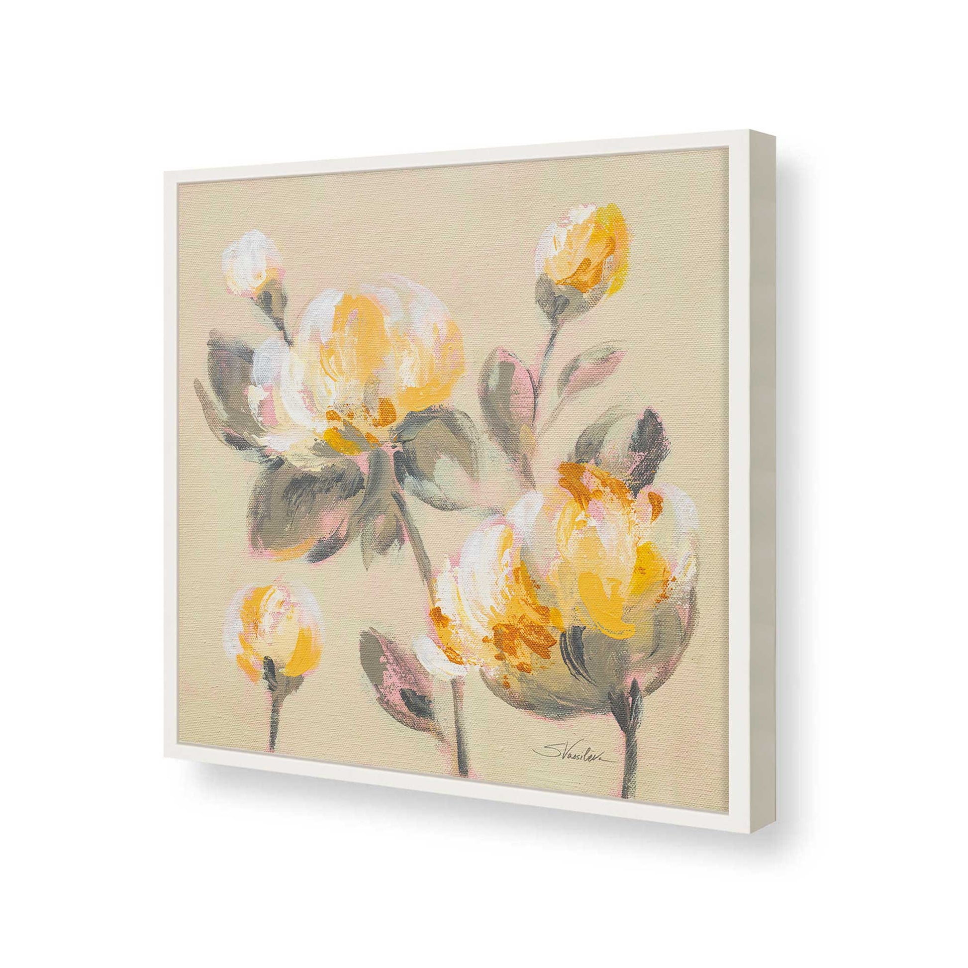 [Color:Opaque White], Picture of art in a Opaque White frame of the corner