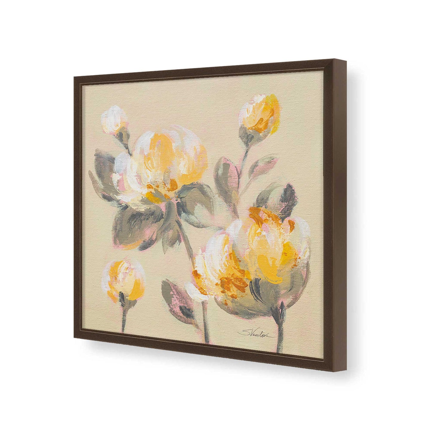 [Color:Espresso], Picture of art in a Espresso frame of the corner