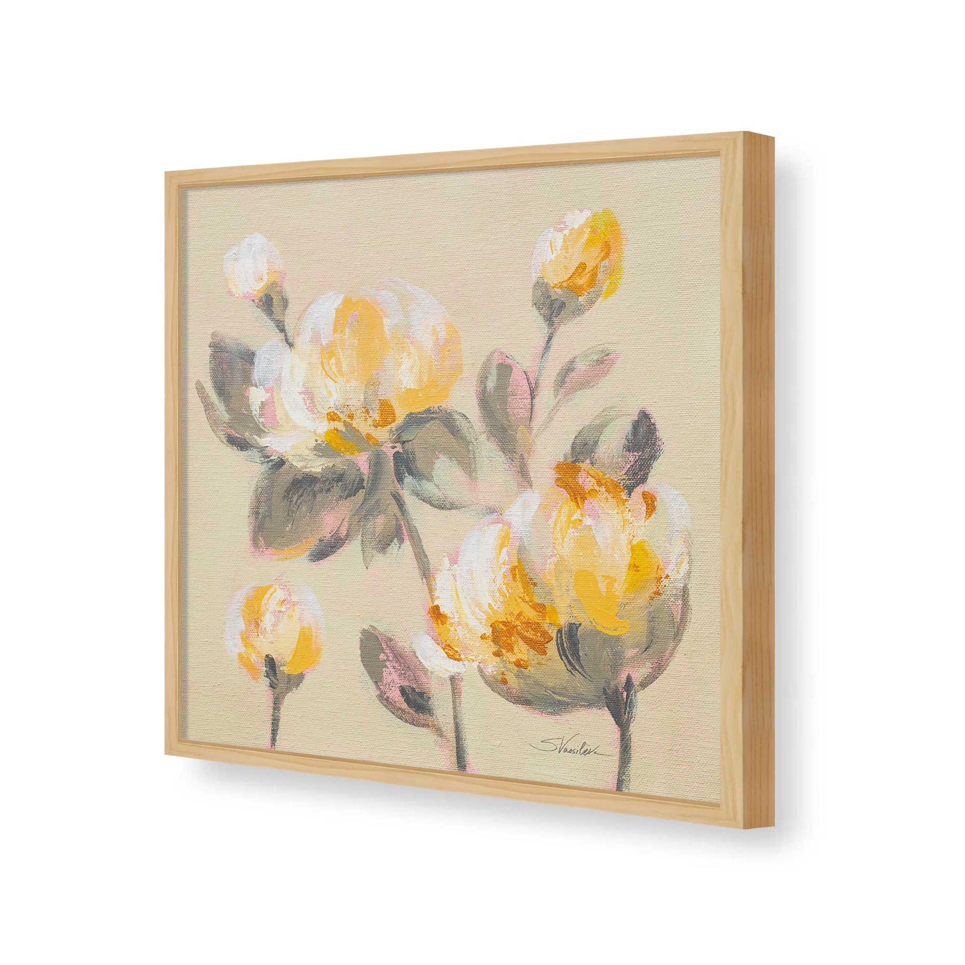 [Color:American Maple], Picture of art in a American Maple frame of the corner