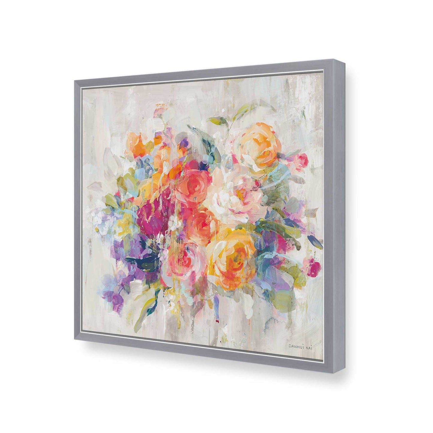 [Color:Polished Chrome], Picture of art in a Polished Chrome frame of the corner