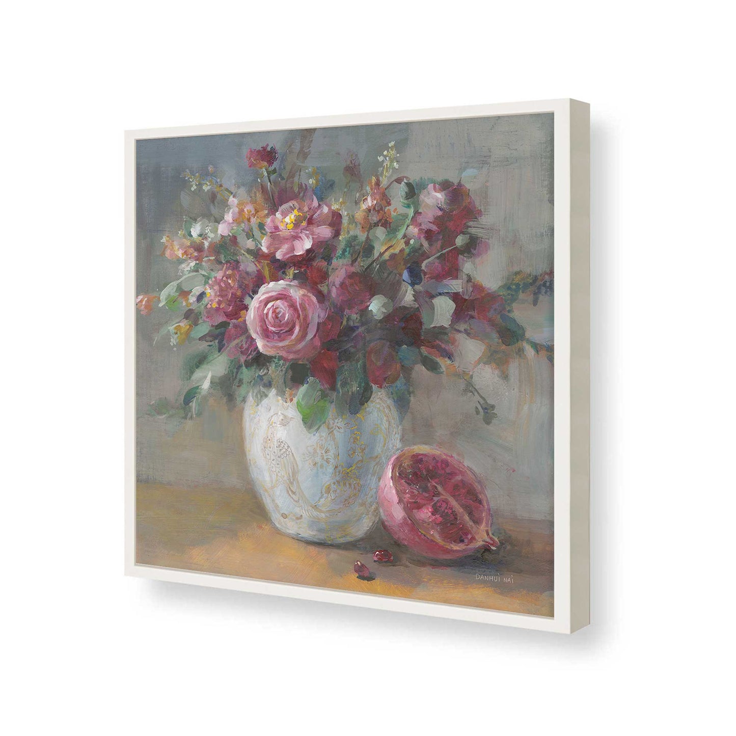 [Color:Opaque White], Picture of art in a Opaque White frame of the corner