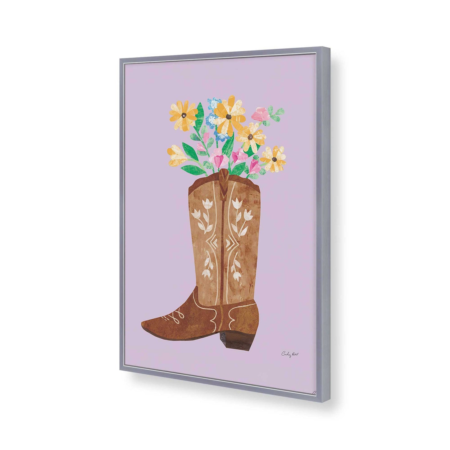[Color:Polished Chrome], Picture of art in a Polished Chrome frame of the corner