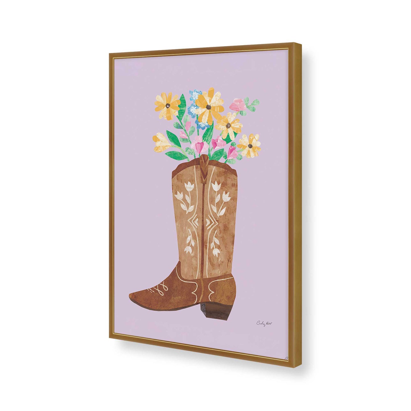 [Color:Polished Gold], Picture of art in a Polished Gold frame of the corner