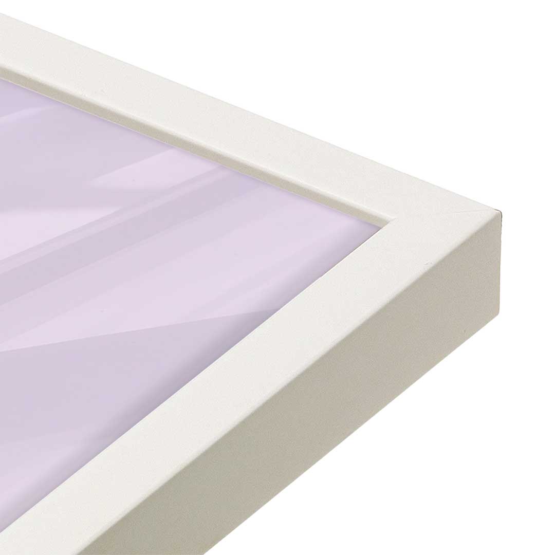 [Color:Opaque White], Picture of art in a Opaque White frame at an angle