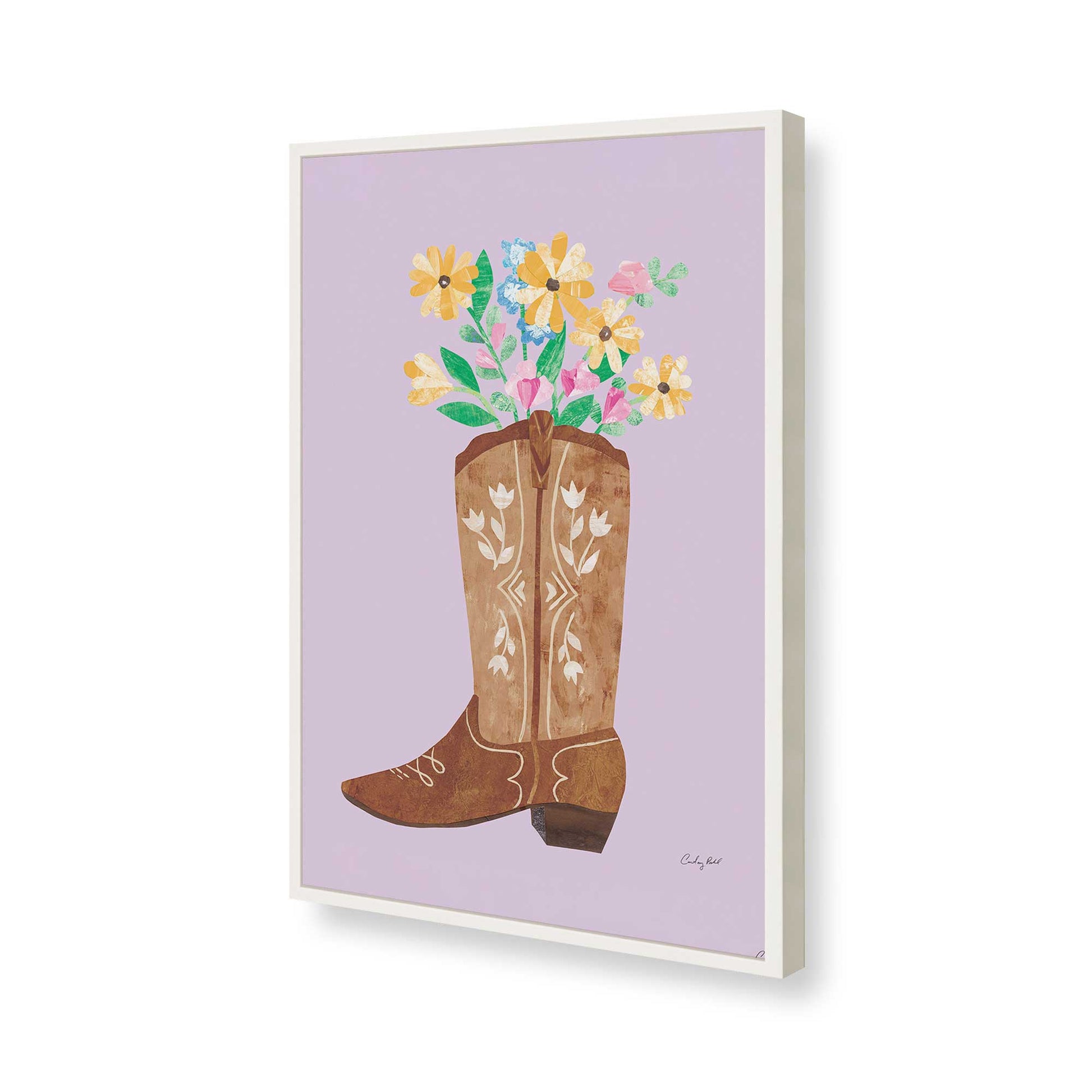 [Color:Opaque White], Picture of art in a Opaque White frame of the corner