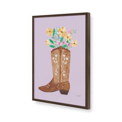 [Color:Brown], Picture of art in a Brown frame of the corner