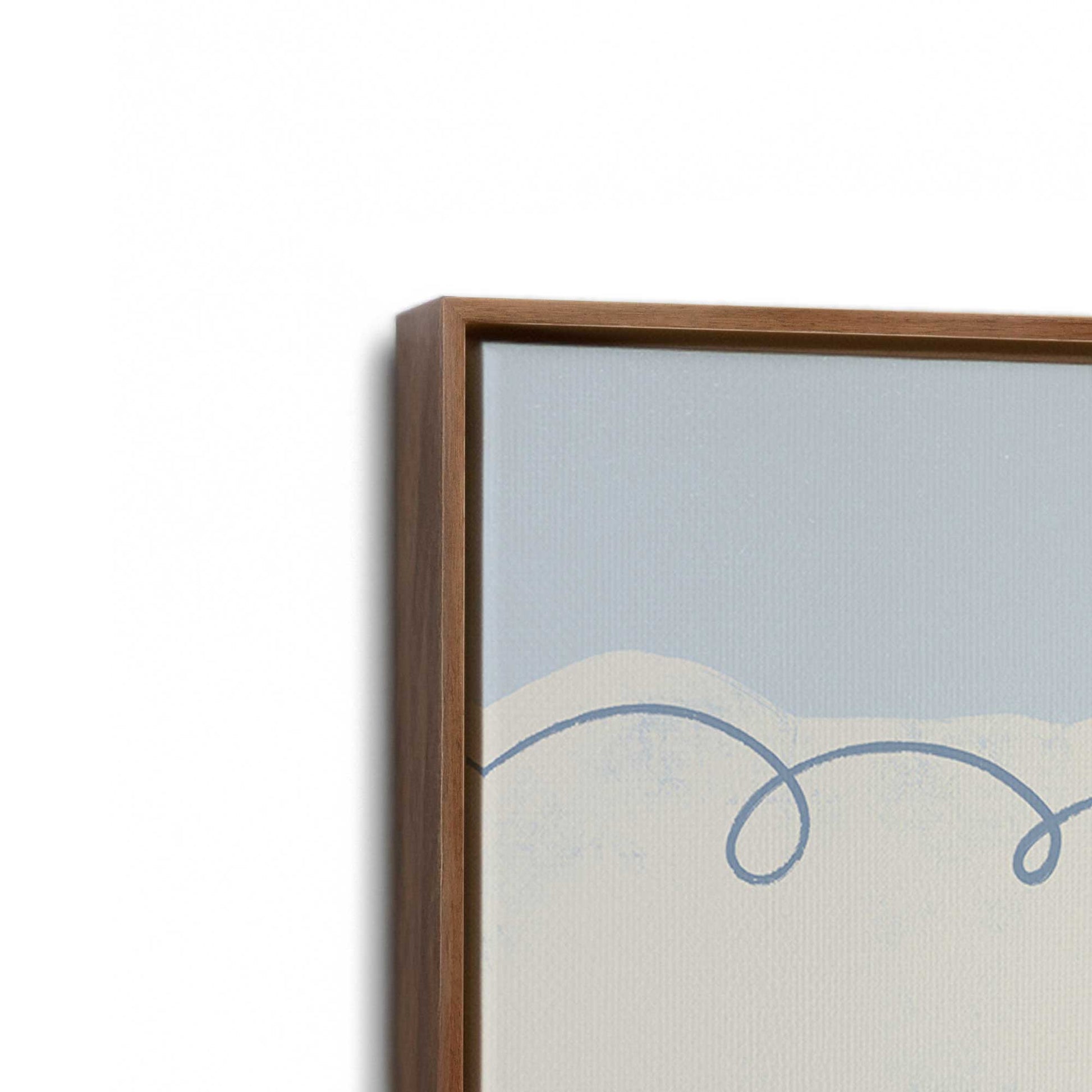 [Color:Walnut], Picture of art in a Walnut frame at an angle