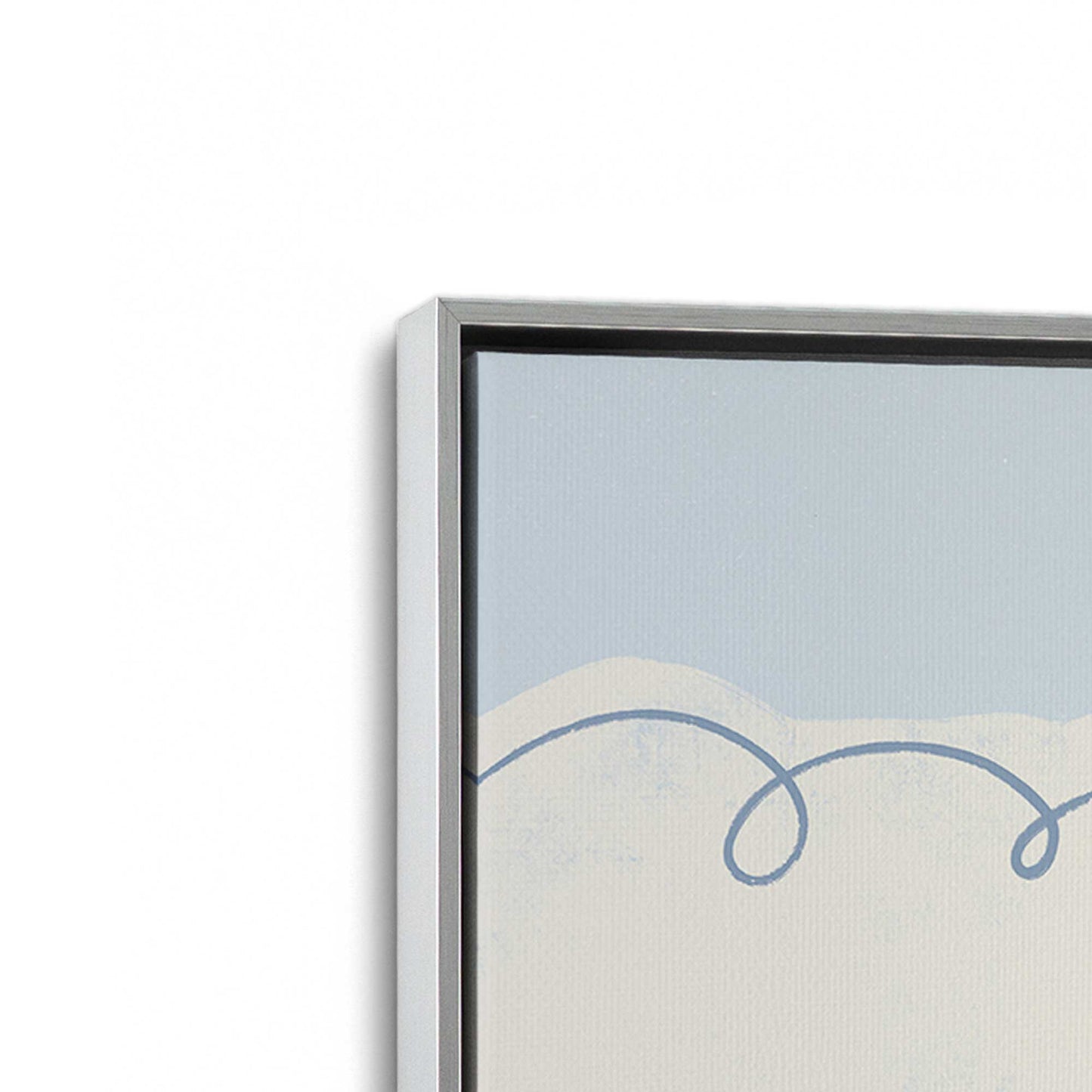 [Color:Polished Chrome], Picture of art in a Polished Chrome frame at an angle