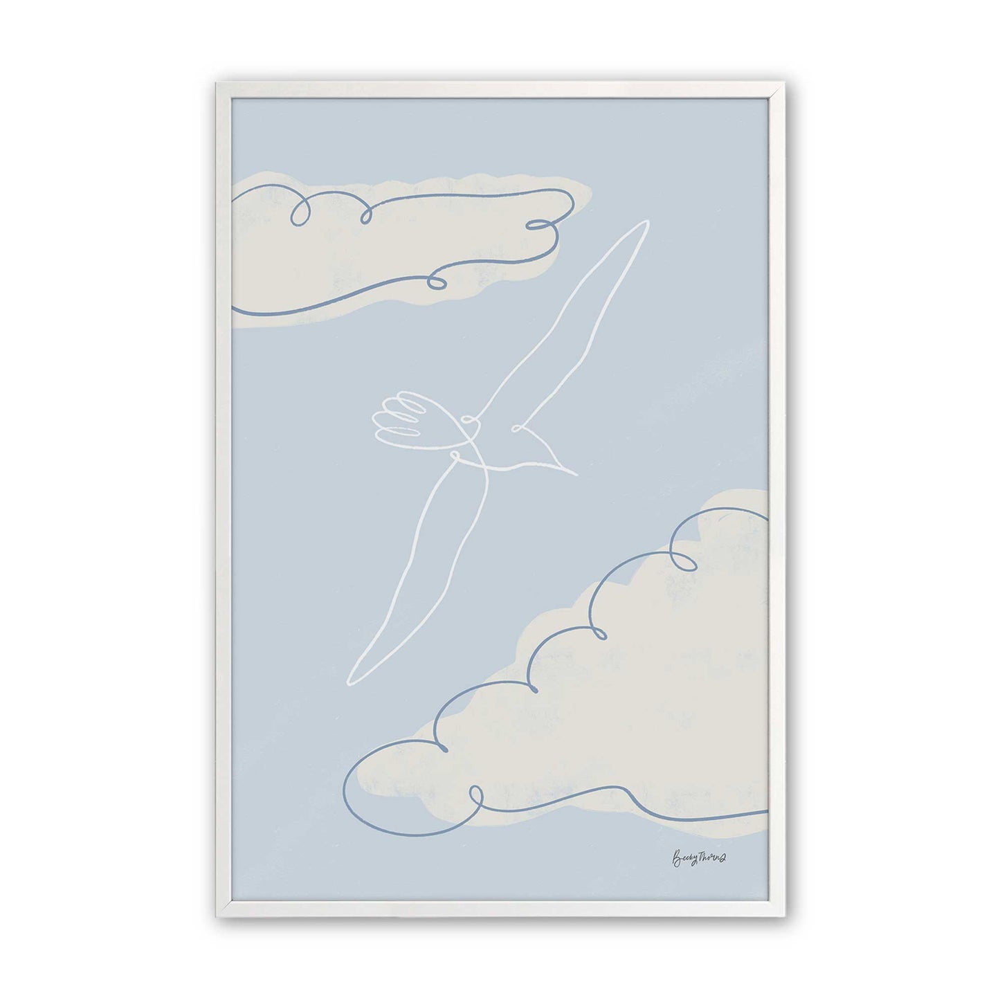 [Color:Opaque White], Picture of art in a Opaque White frame