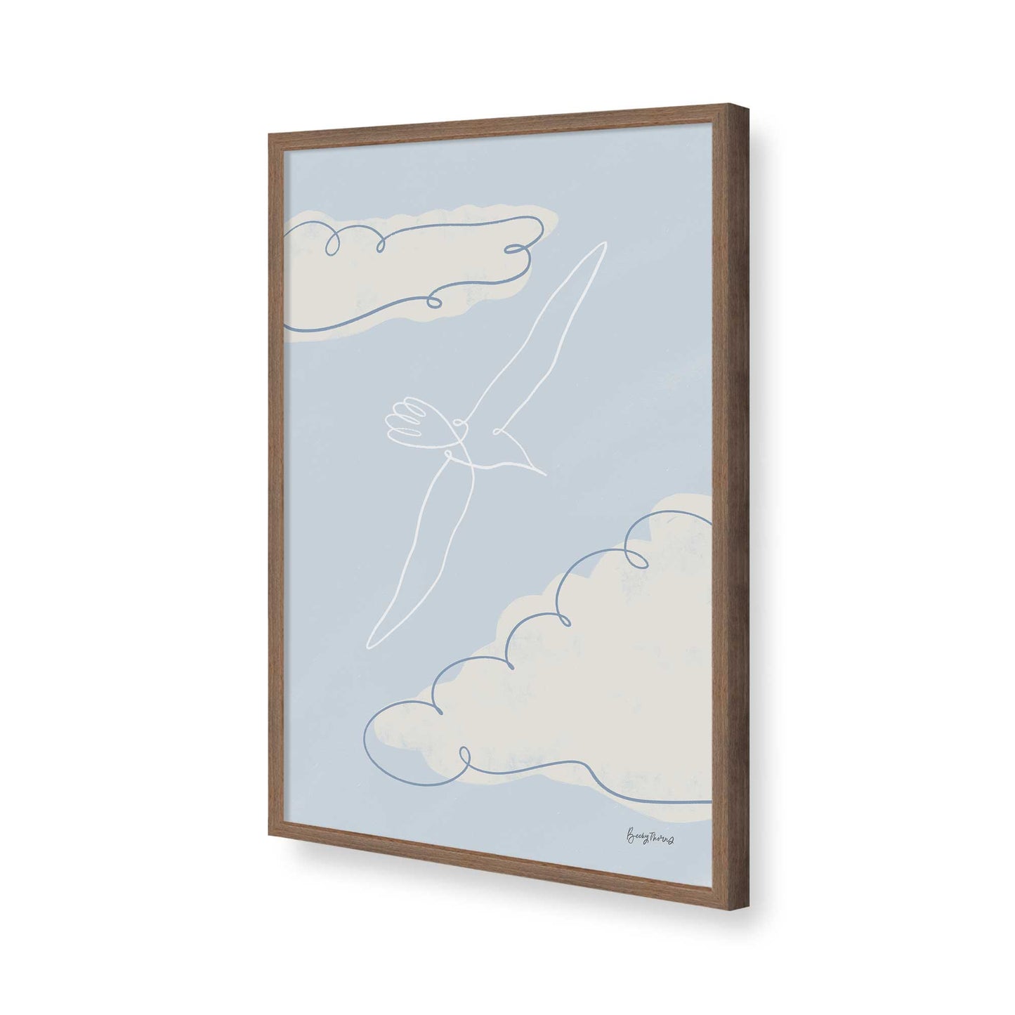 [Color:Walnut], Picture of art in a Walnut frame of the corner