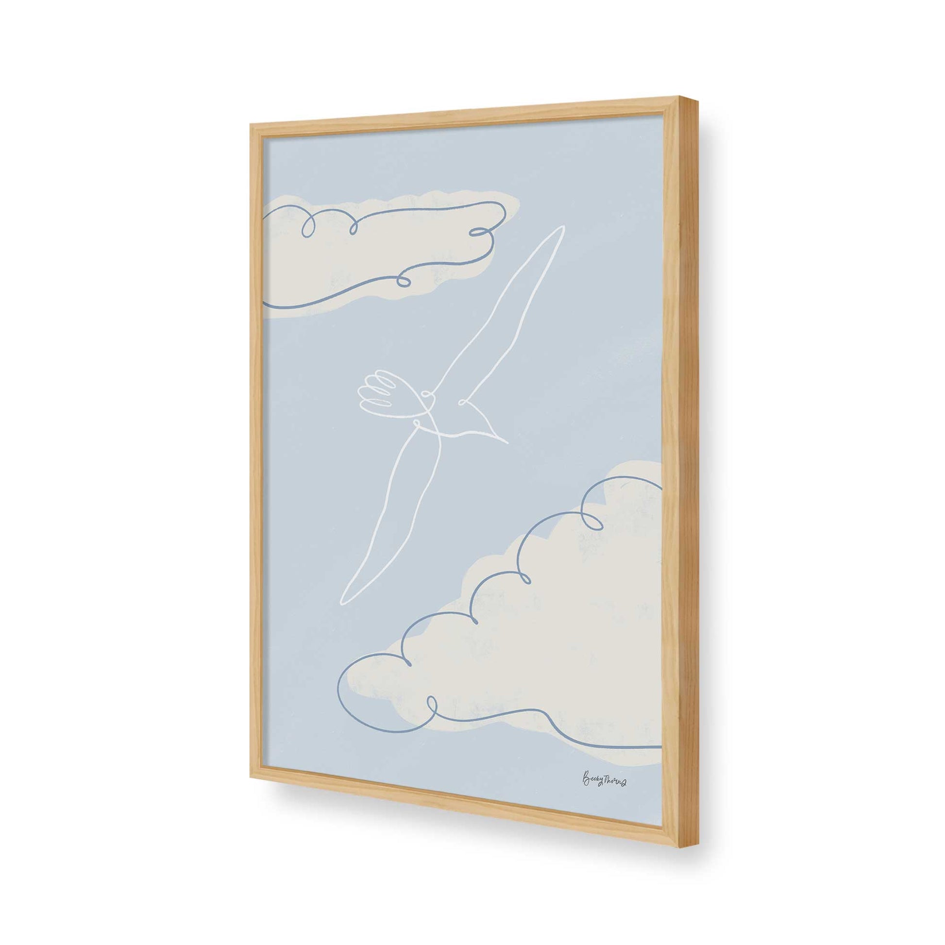 [Color:American Maple], Picture of art in a American Maple frame of the corner