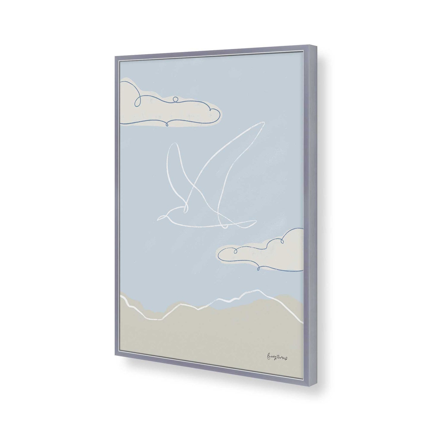 [Color:Polished Chrome], Picture of art in a Polished Chrome frame of the corner