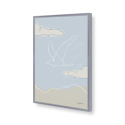 [Color:Polished Chrome], Picture of art in a Polished Chrome frame of the corner