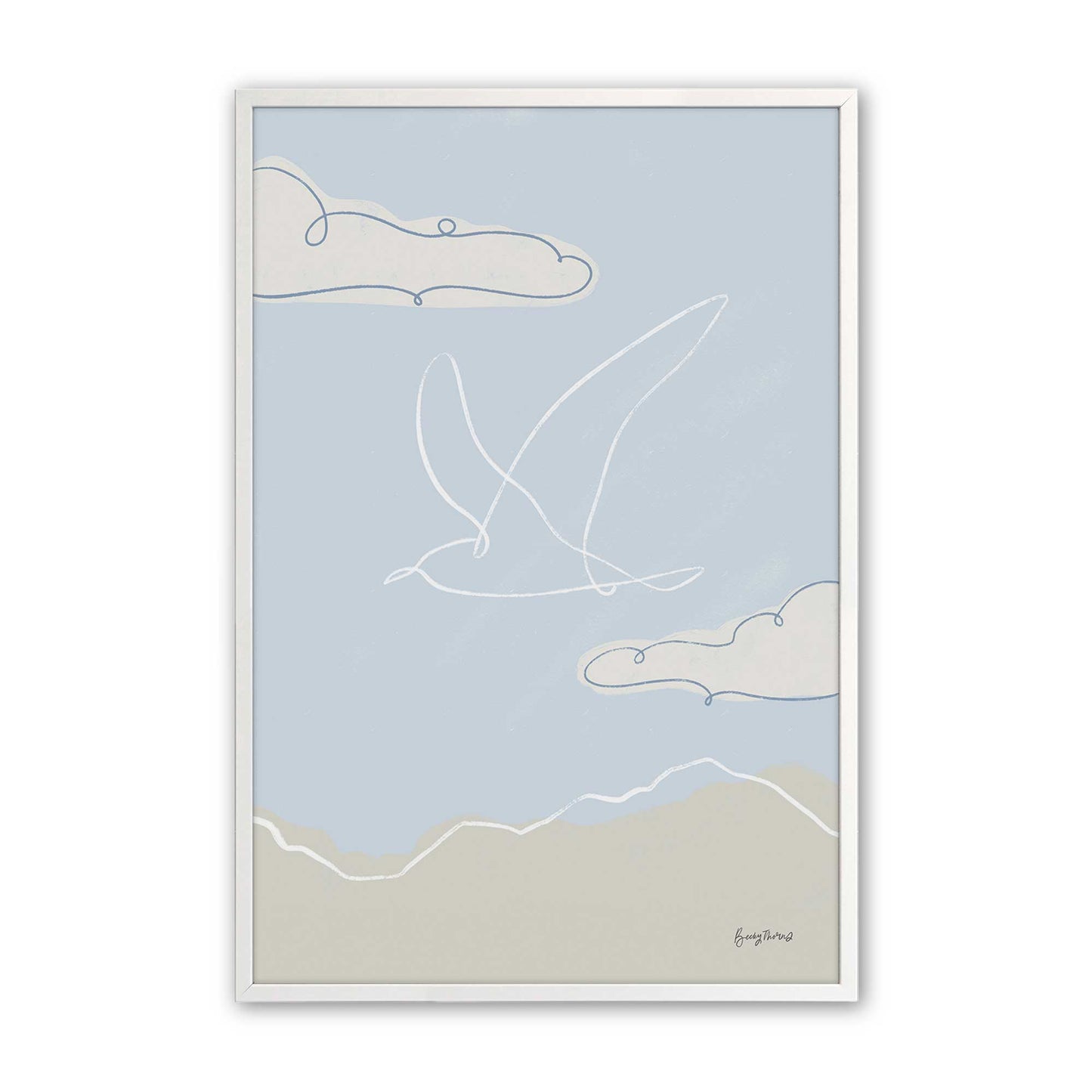 [Color:Opaque White], Picture of art in a Opaque White frame