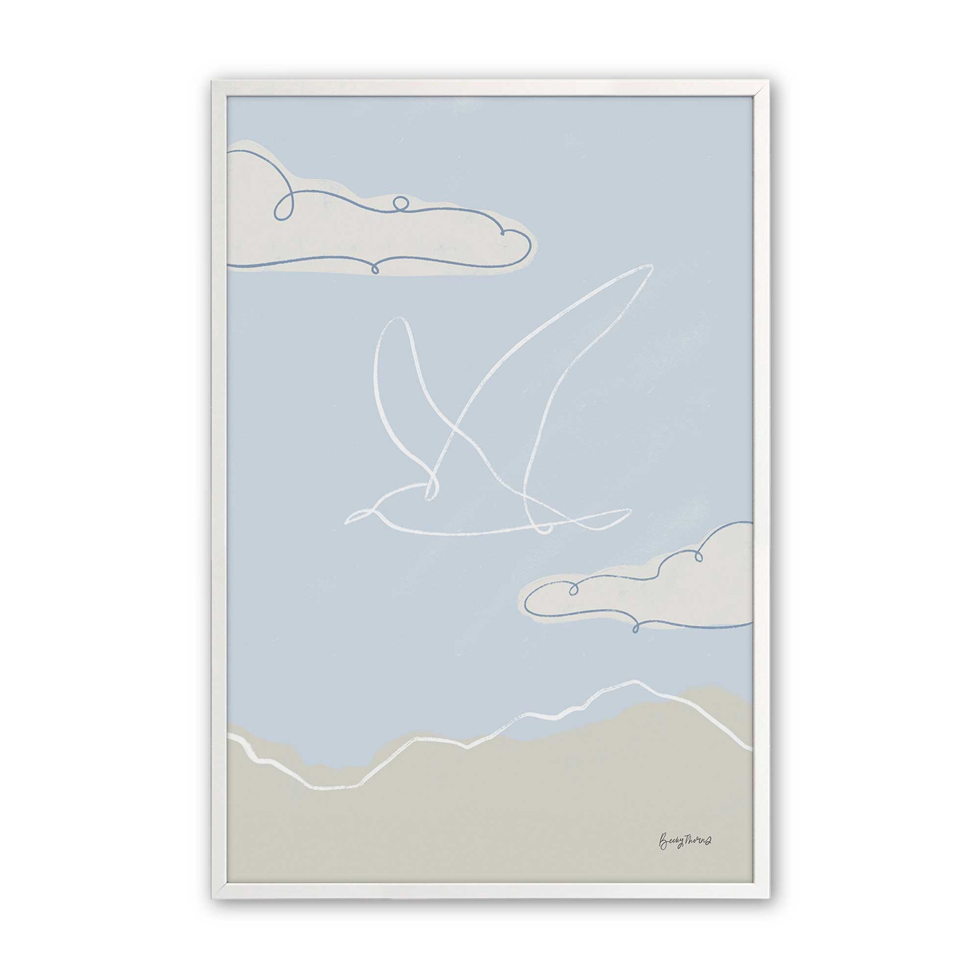 [Color:Opaque White], Picture of art in a Opaque White frame