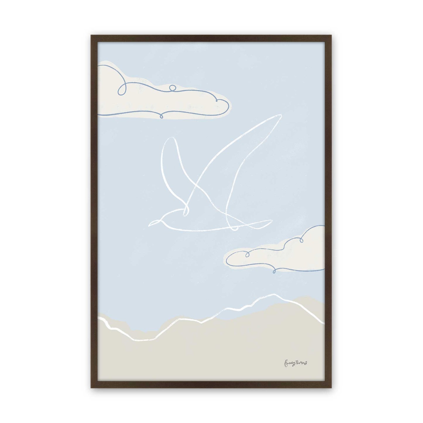 [Color:Brown], Picture of art in a Brown frame