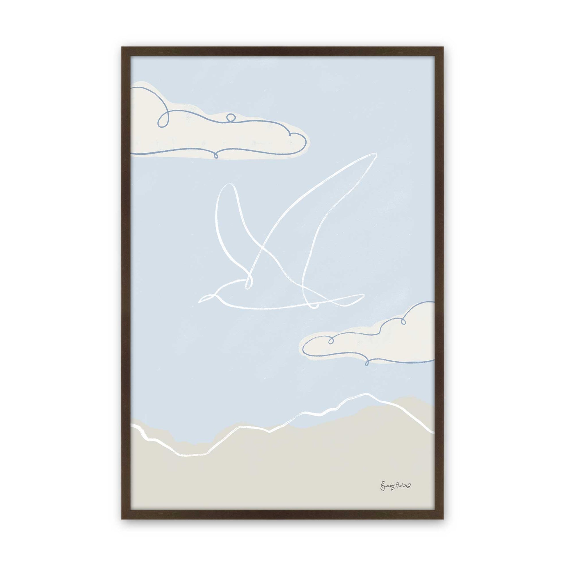 [Color:Brown], Picture of art in a Brown frame