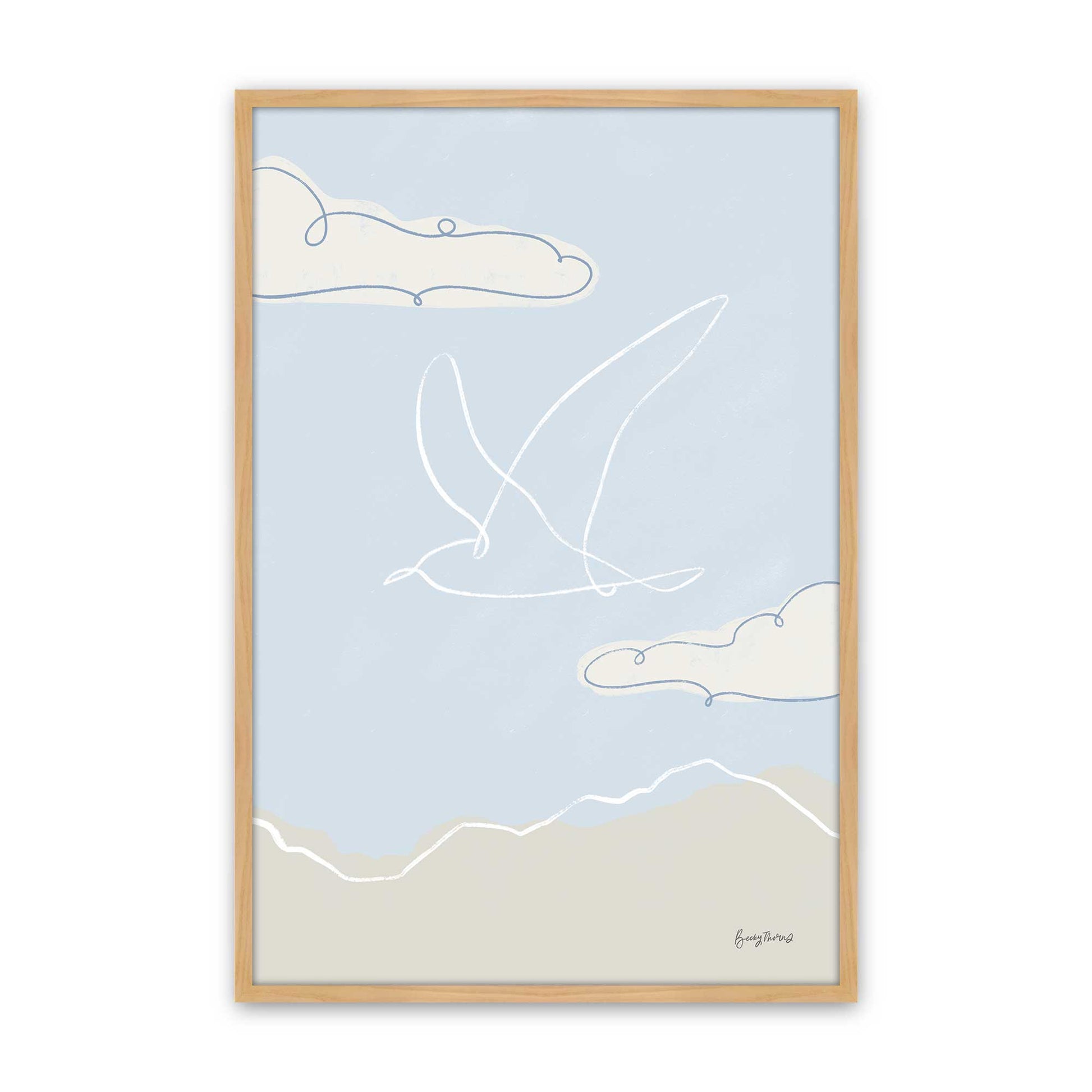 [Color:American Maple], Picture of art in a American Maple frame