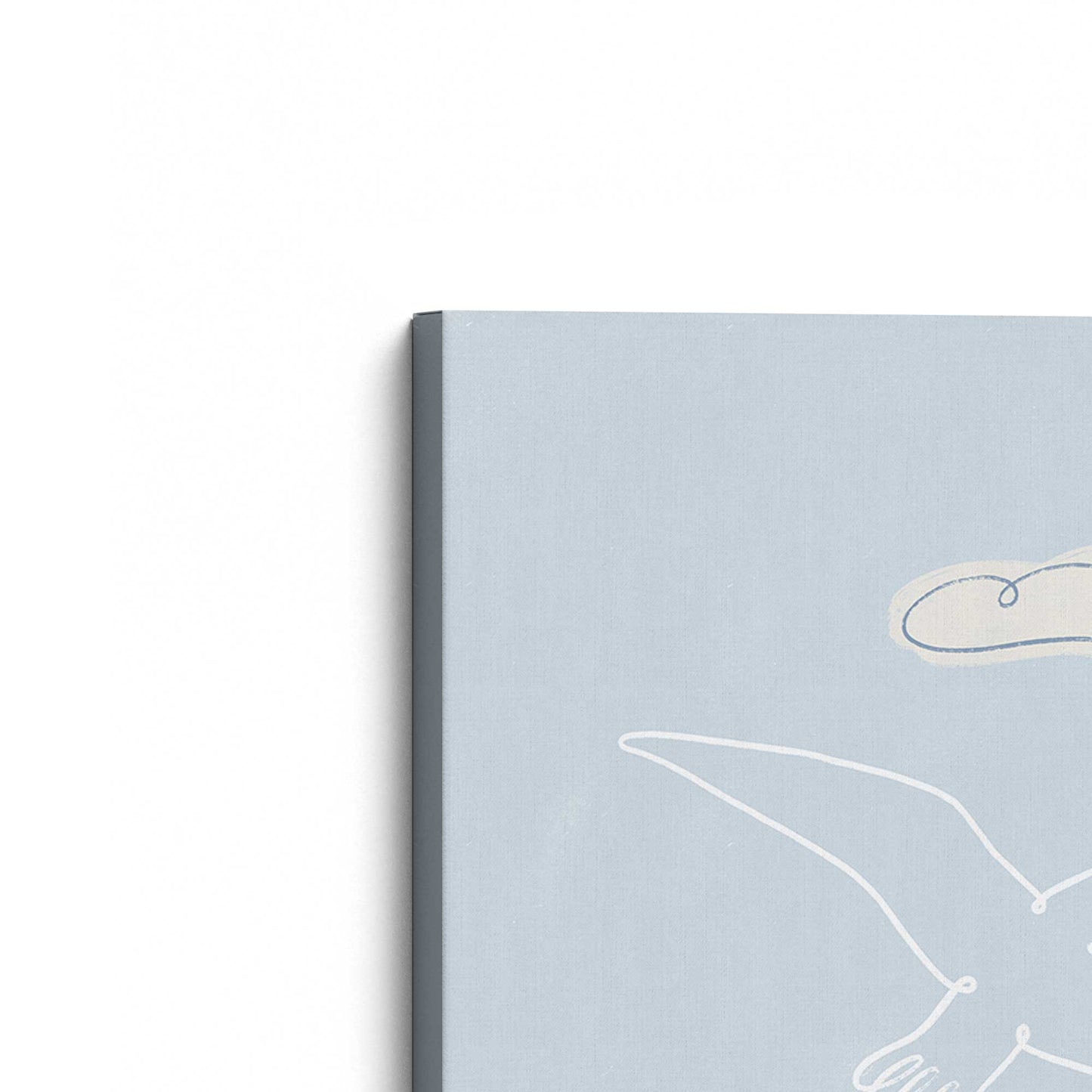 [Color:Stretched Canvas], Picture of the corner of the art