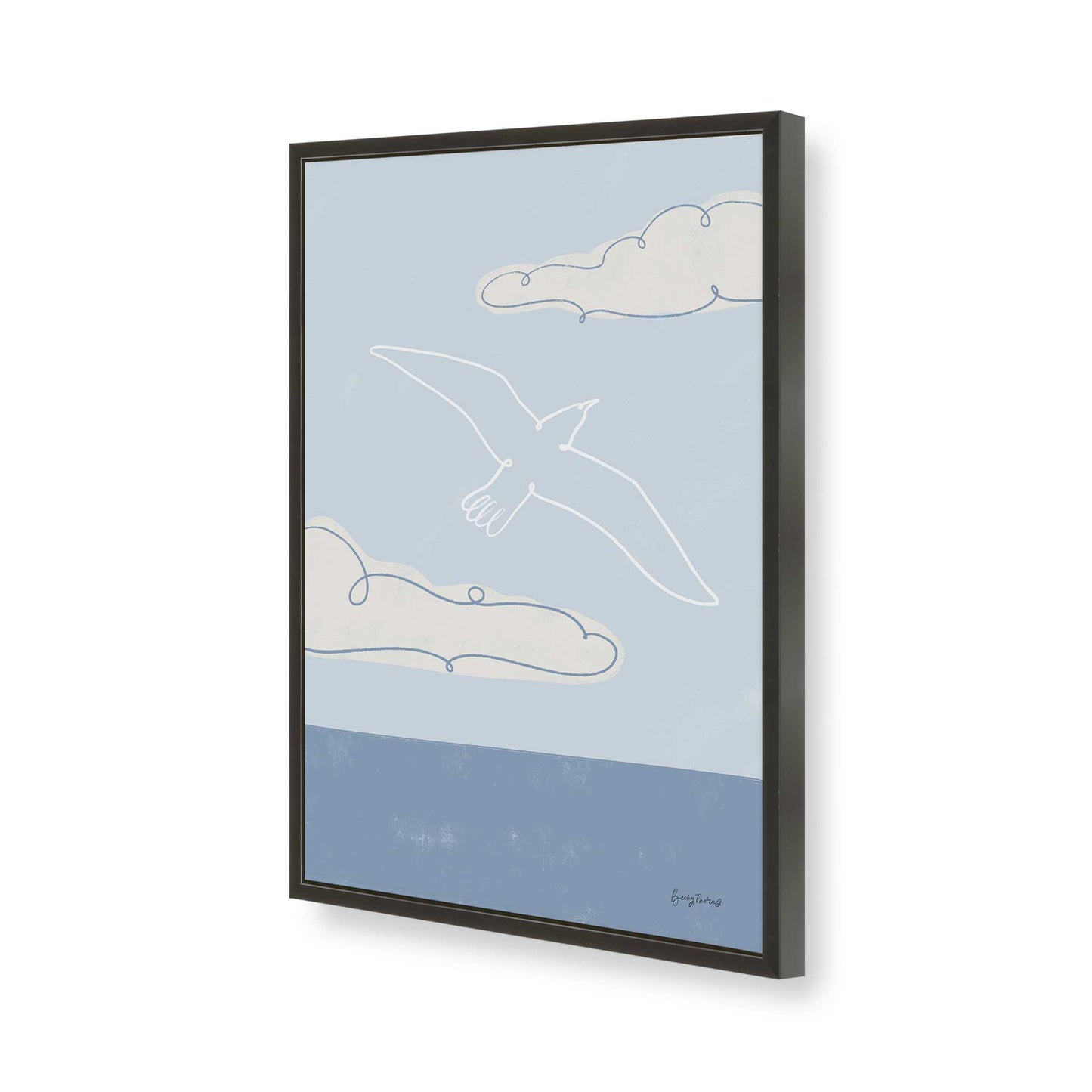 [Color:Satin Black], Picture of art in a Satin Black frame of the corner