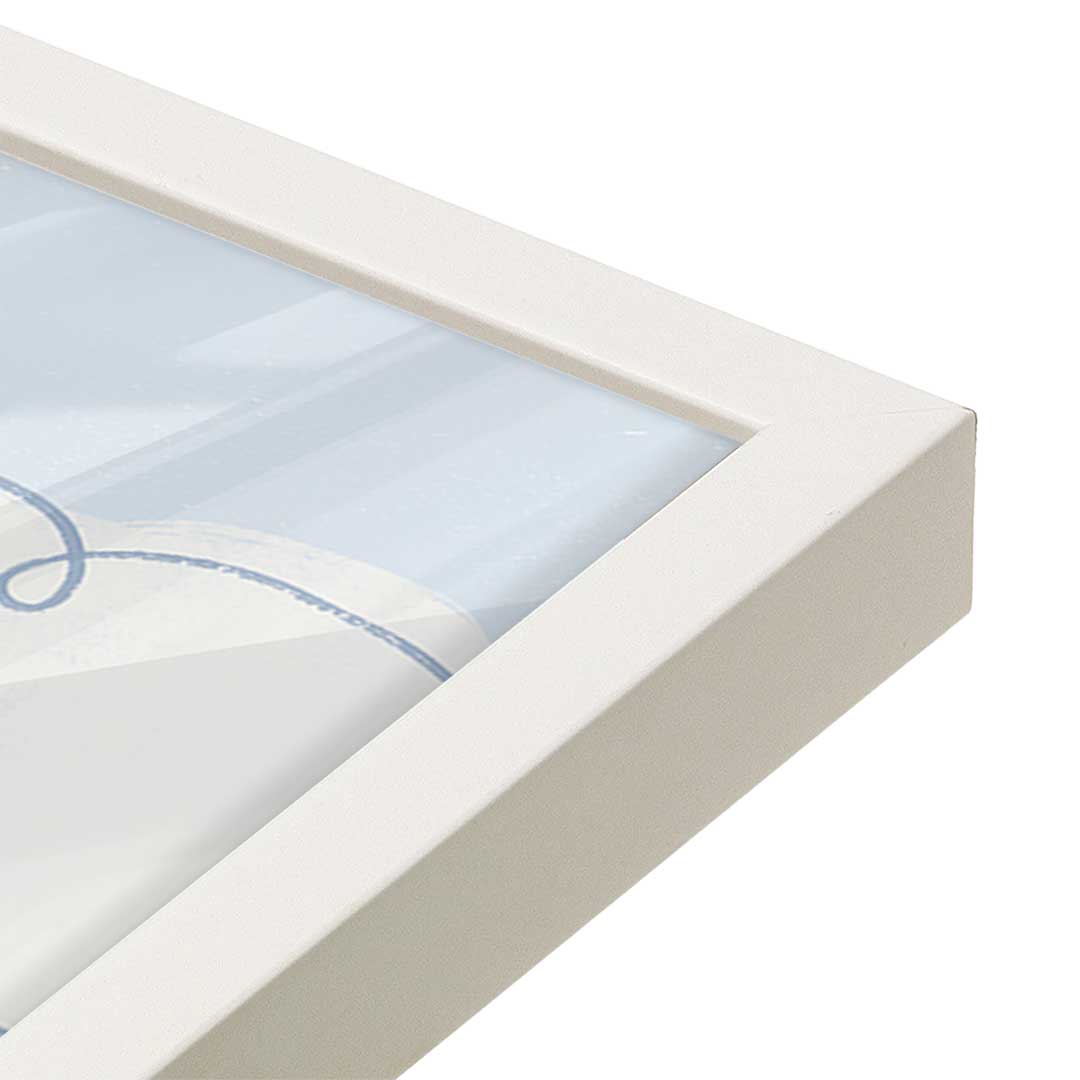 [Color:Opaque White], Picture of art in a Opaque White frame at an angle