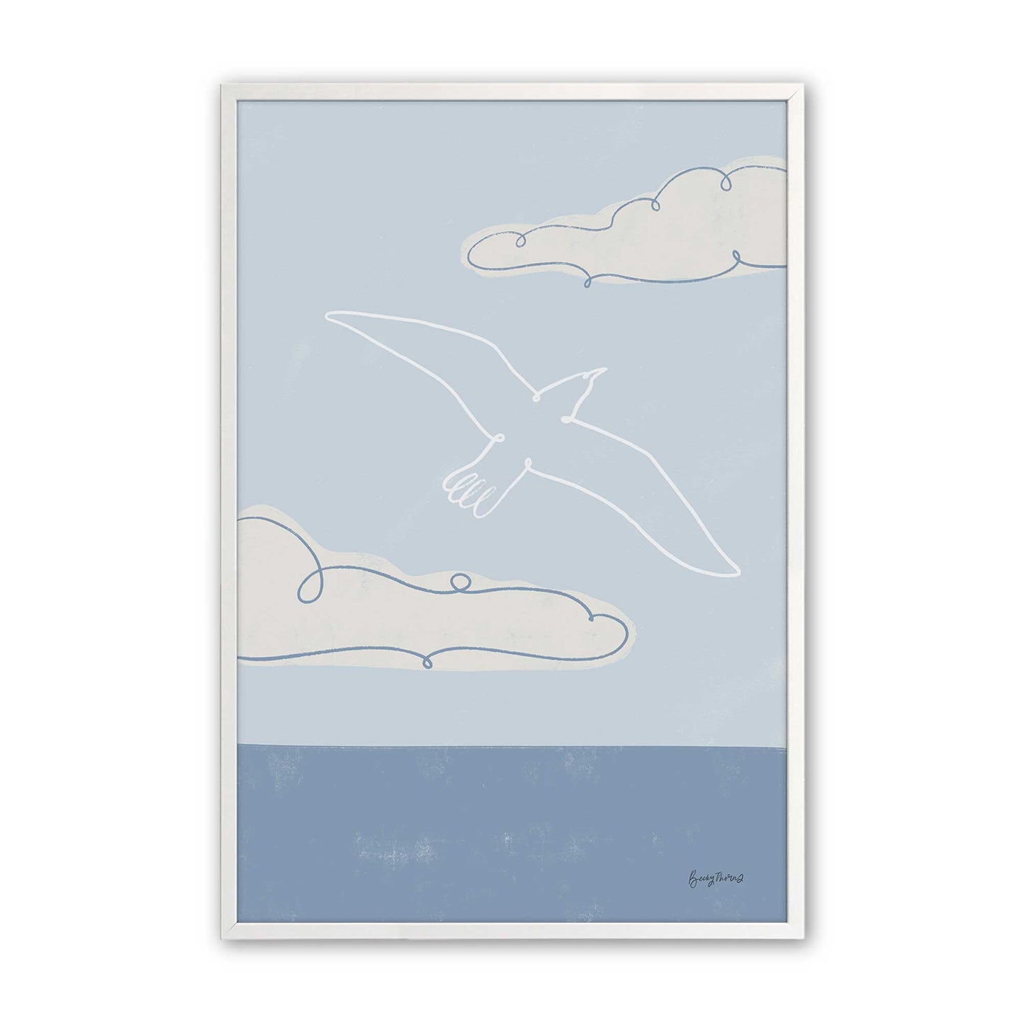 [Color:Opaque White], Picture of art in a Opaque White frame