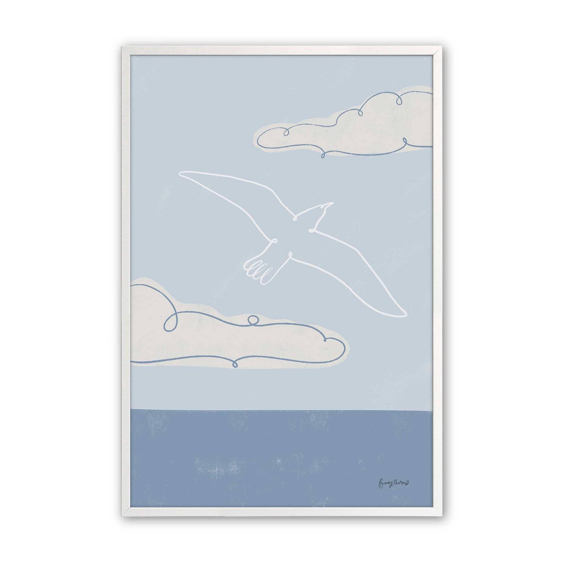 [Color:Opaque White], Picture of art in a Opaque White frame