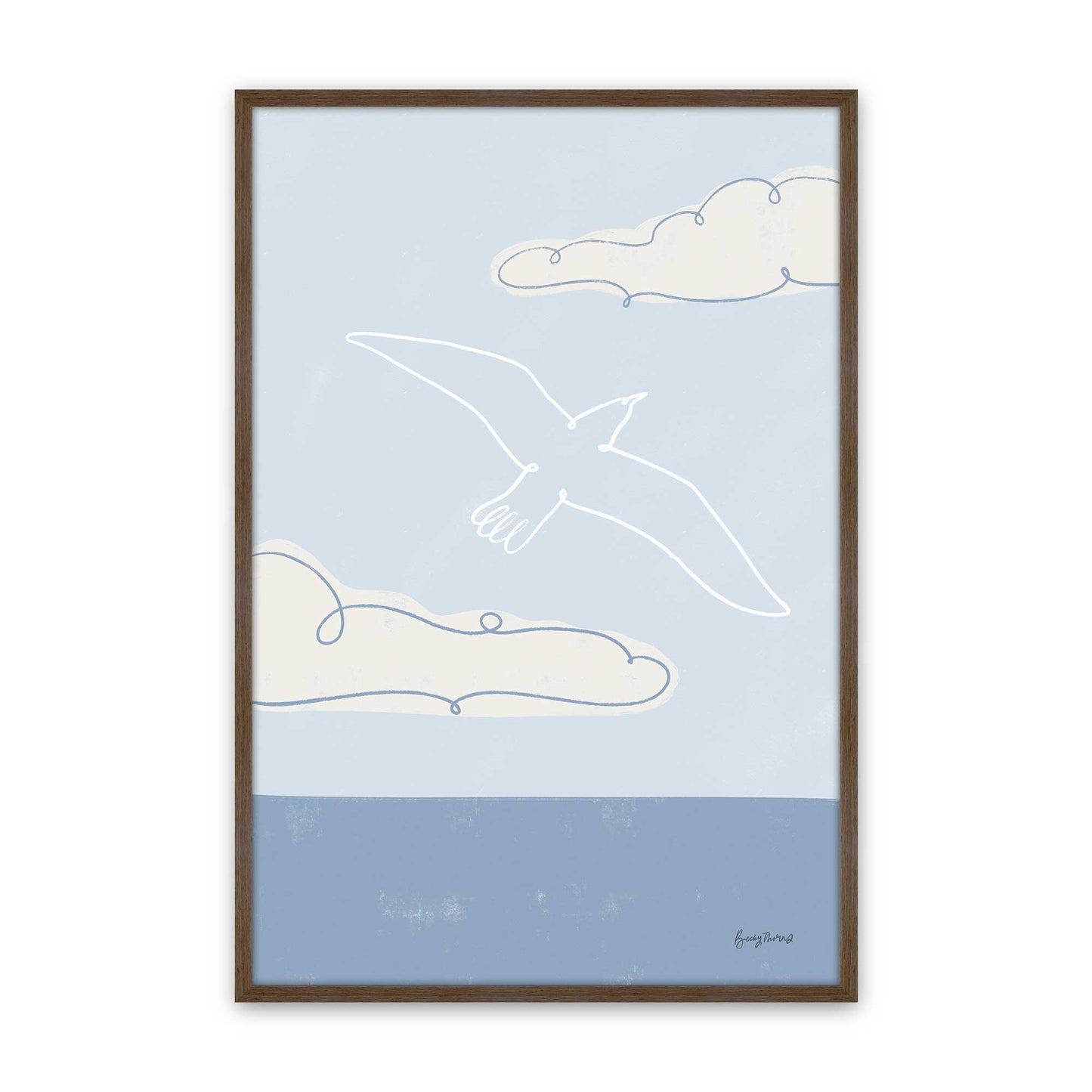 [Color:Walnut], Picture of art in a Walnut frame