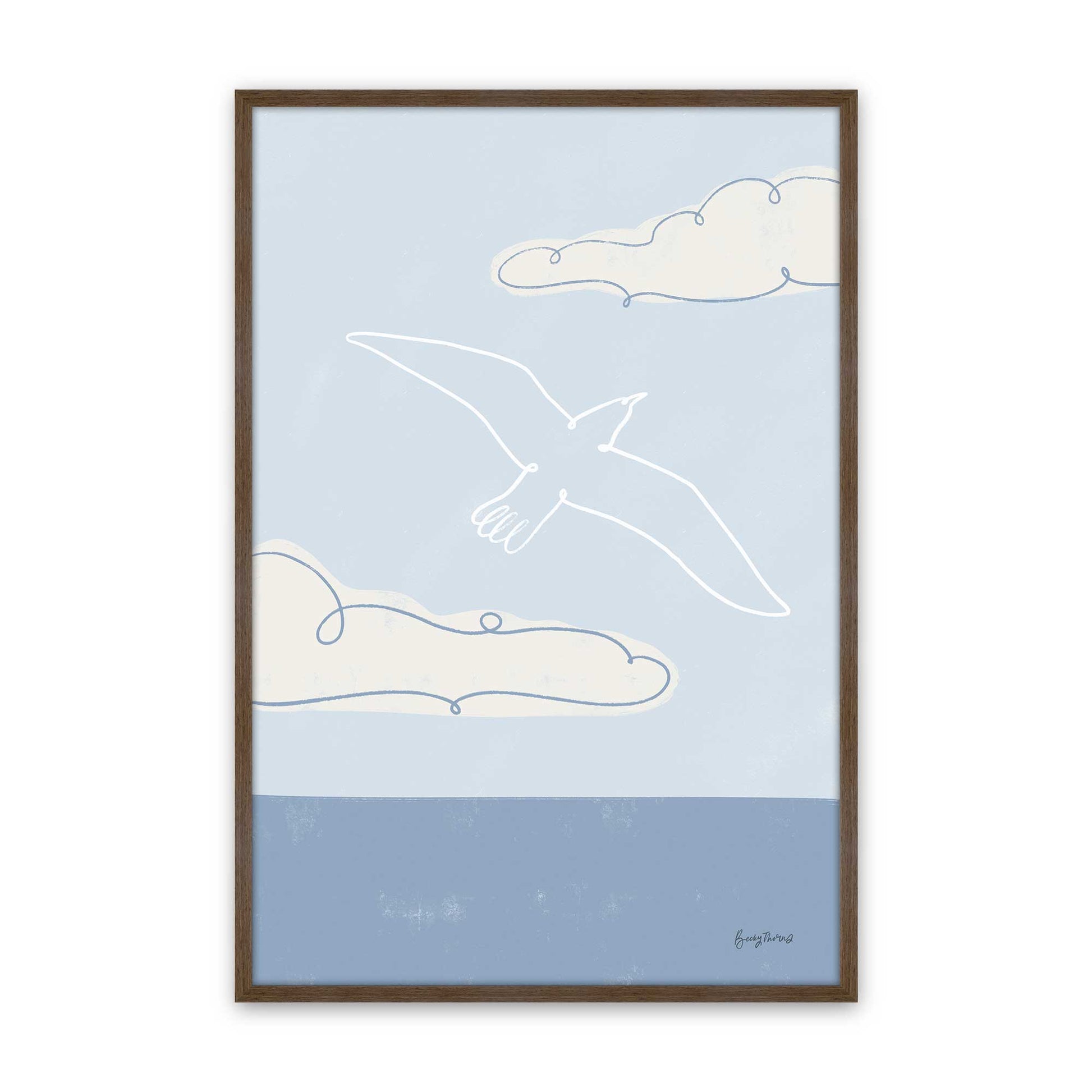 [Color:Walnut], Picture of art in a Walnut frame