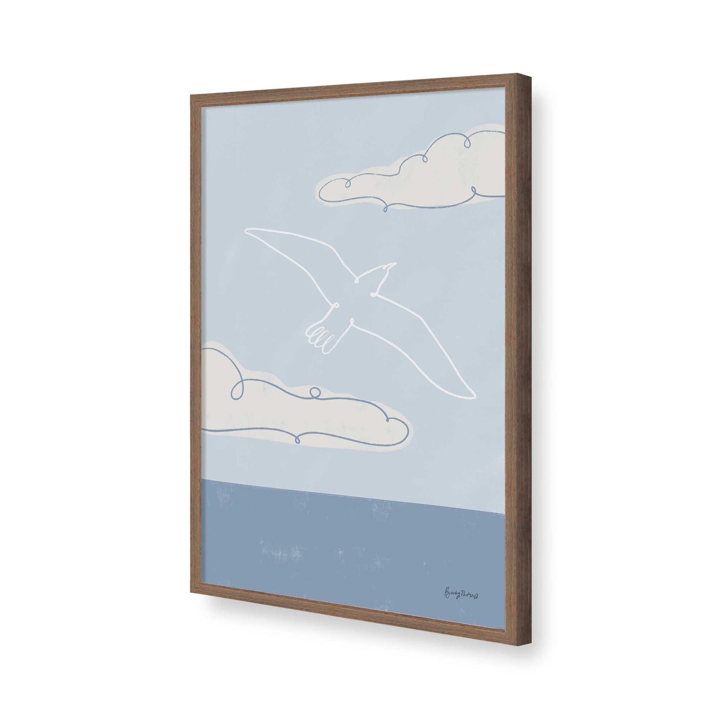 [Color:Walnut], Picture of art in a Walnut frame of the corner