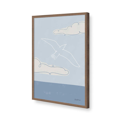 [Color:Walnut], Picture of art in a Walnut frame of the corner