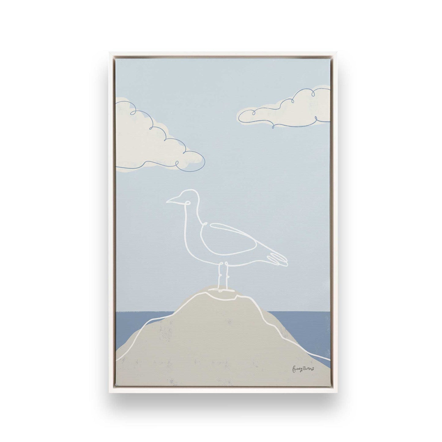 [Color:Opaque White], Picture of art in a White frame
