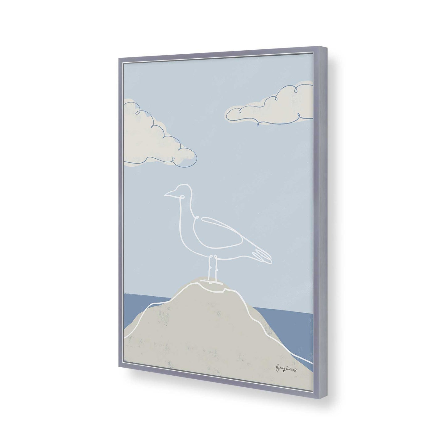 [Color:Polished Chrome], Picture of art in a Polished Chrome frame of the corner
