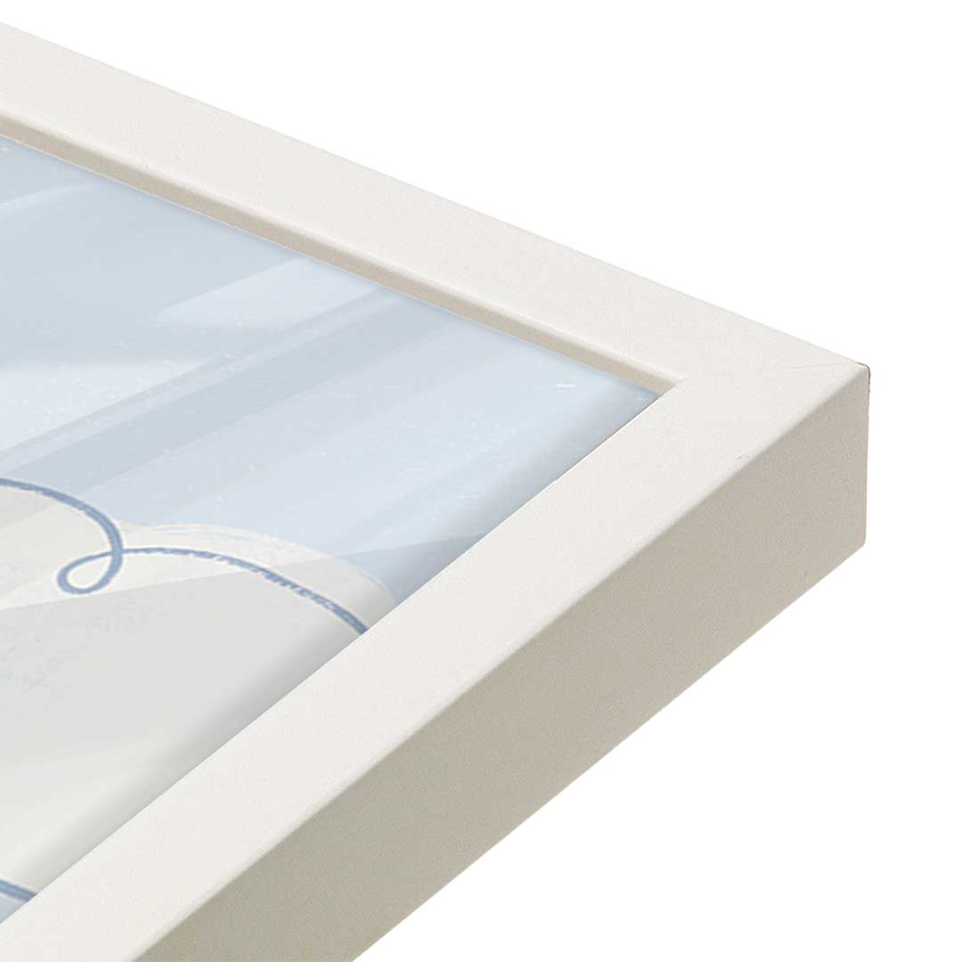 [Color:Opaque White], Picture of art in a Opaque White frame at an angle