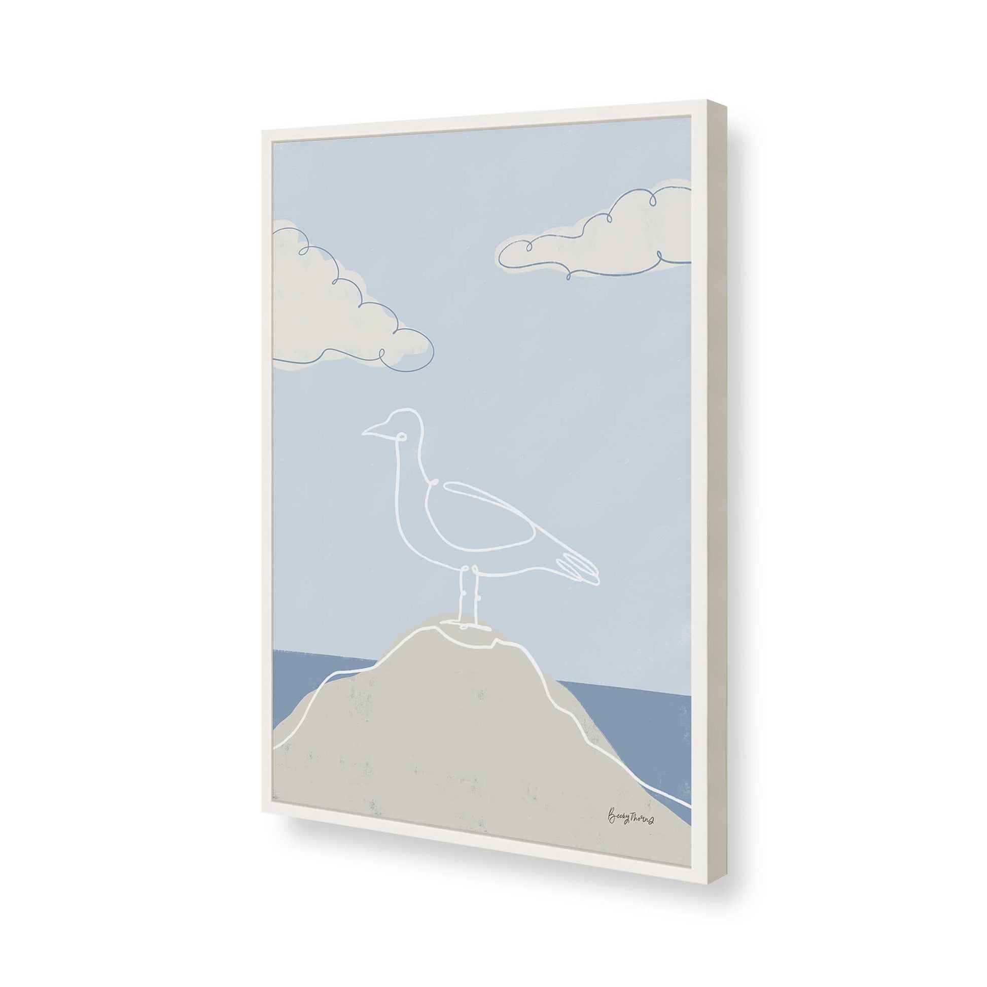 [Color:Opaque White], Picture of art in a Opaque White frame of the corner