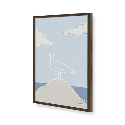 [Color:Brown], Picture of art in a Brown frame of the corner