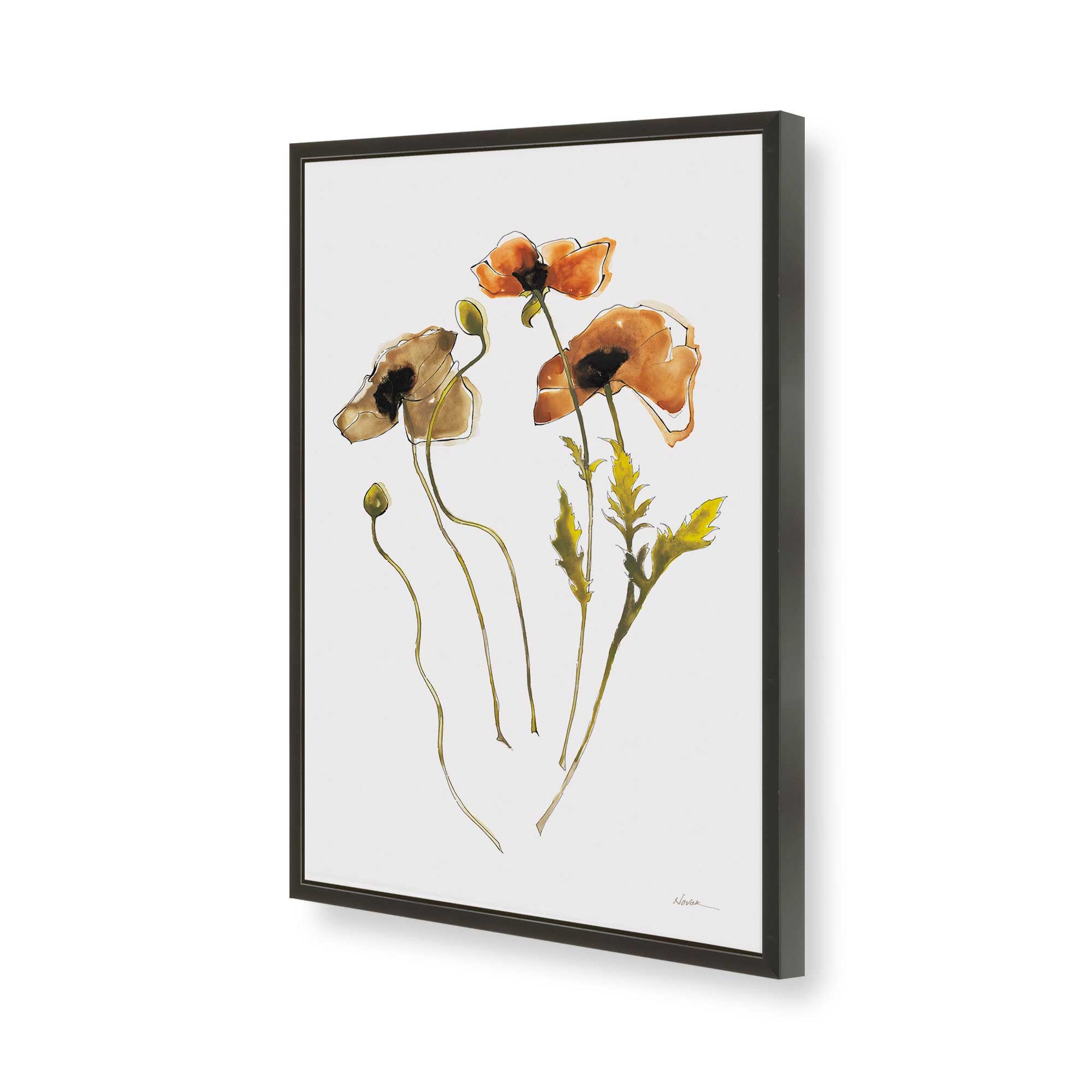 [Color:Satin Black], Picture of art in a Satin Black frame of the corner
