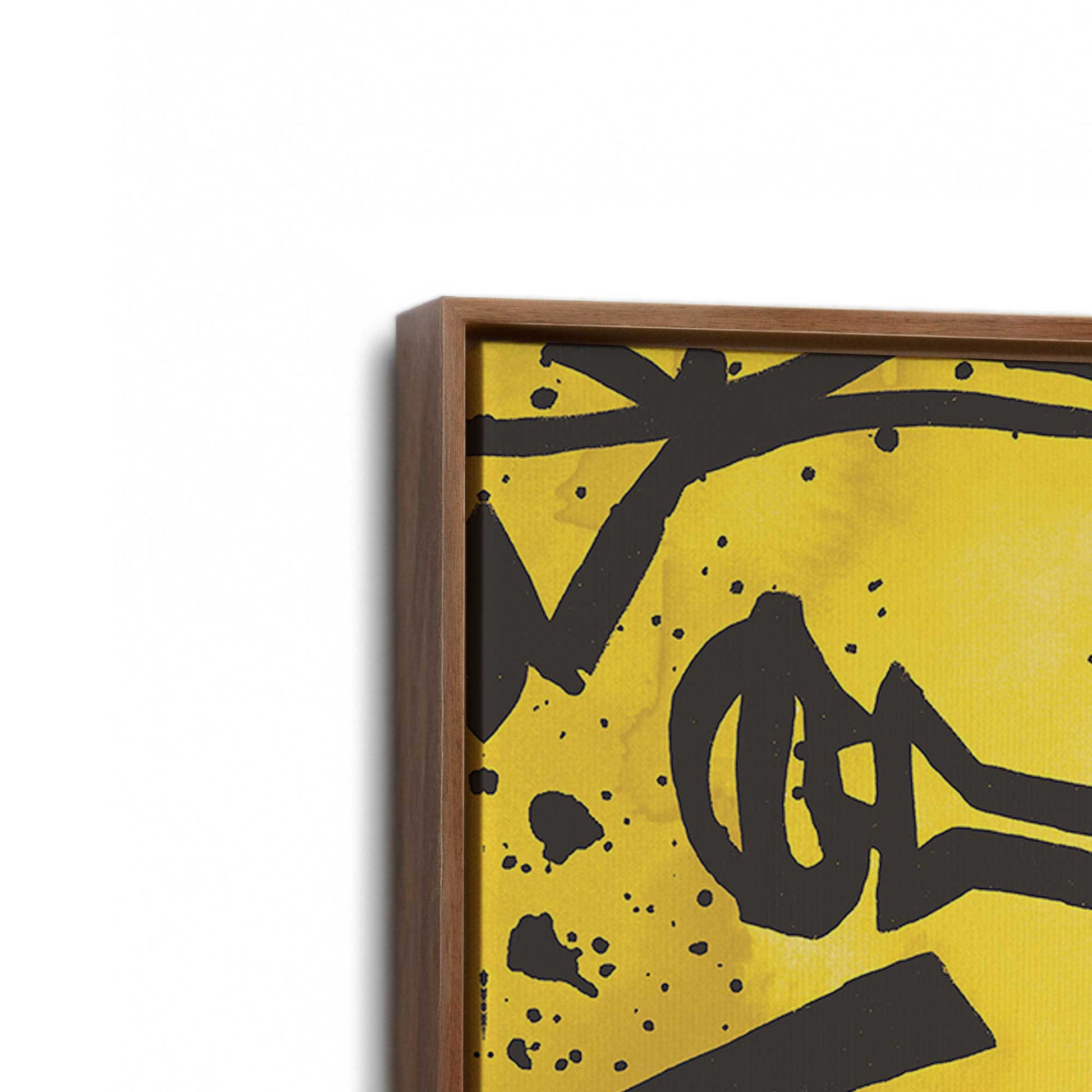 [Color:Walnut], Picture of art in a Walnut frame at an angle