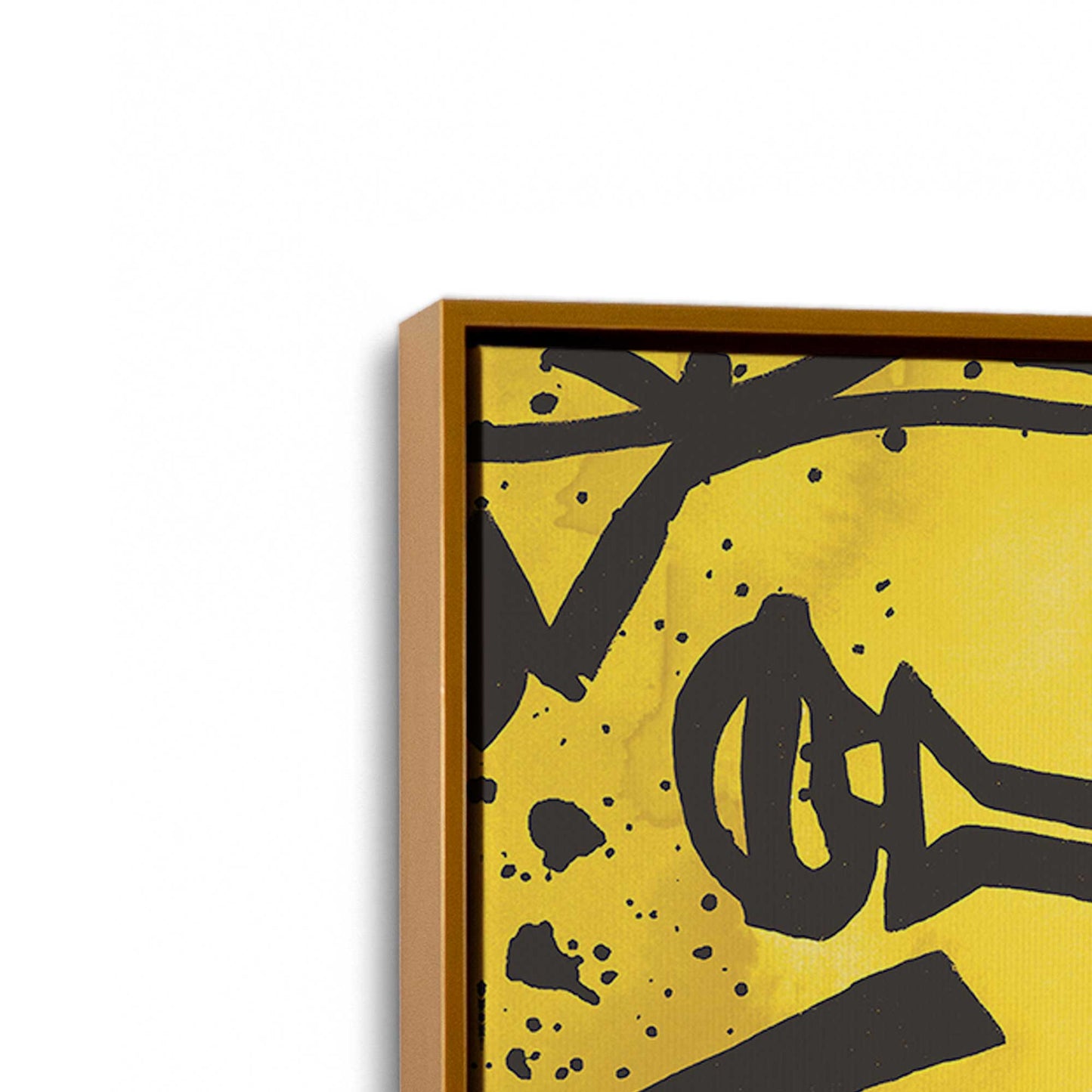 [Color:Polished Gold], Picture of art in a Polished Gold frame at an angle