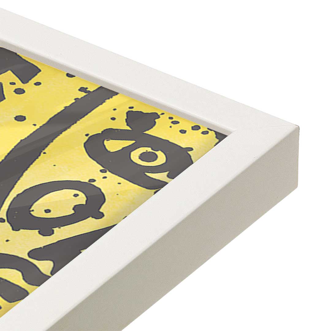 [Color:Opaque White], Picture of art in a Opaque White frame at an angle