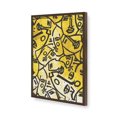 [Color:Brown], Picture of art in a Brown frame of the corner